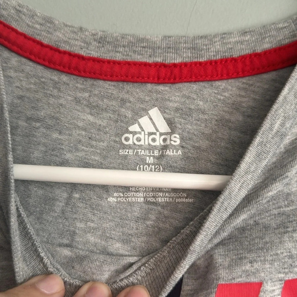 adidas Cotton Sleeveless Tee Kids' American Flag USA Size M (10/12) - Picture 2 of 3